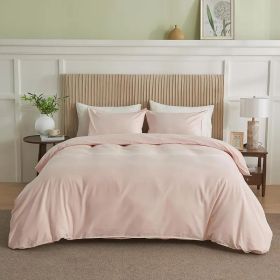 Serta Simply Clean Solid Duvet Cover Twin (Option: Pink)