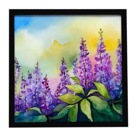 Idaho Syringa in Watercolor Framed Metal Print Bathroom, Kitchen, Office, Home Decor Wall Art Ready to Hang, Square, 8X8 (Default: Default)